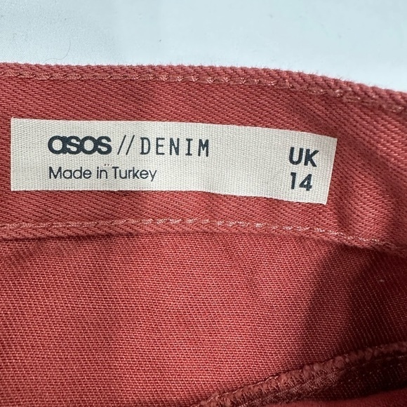 Asos denim rigid button front denim skirt size 10 - Picture 5 of 7